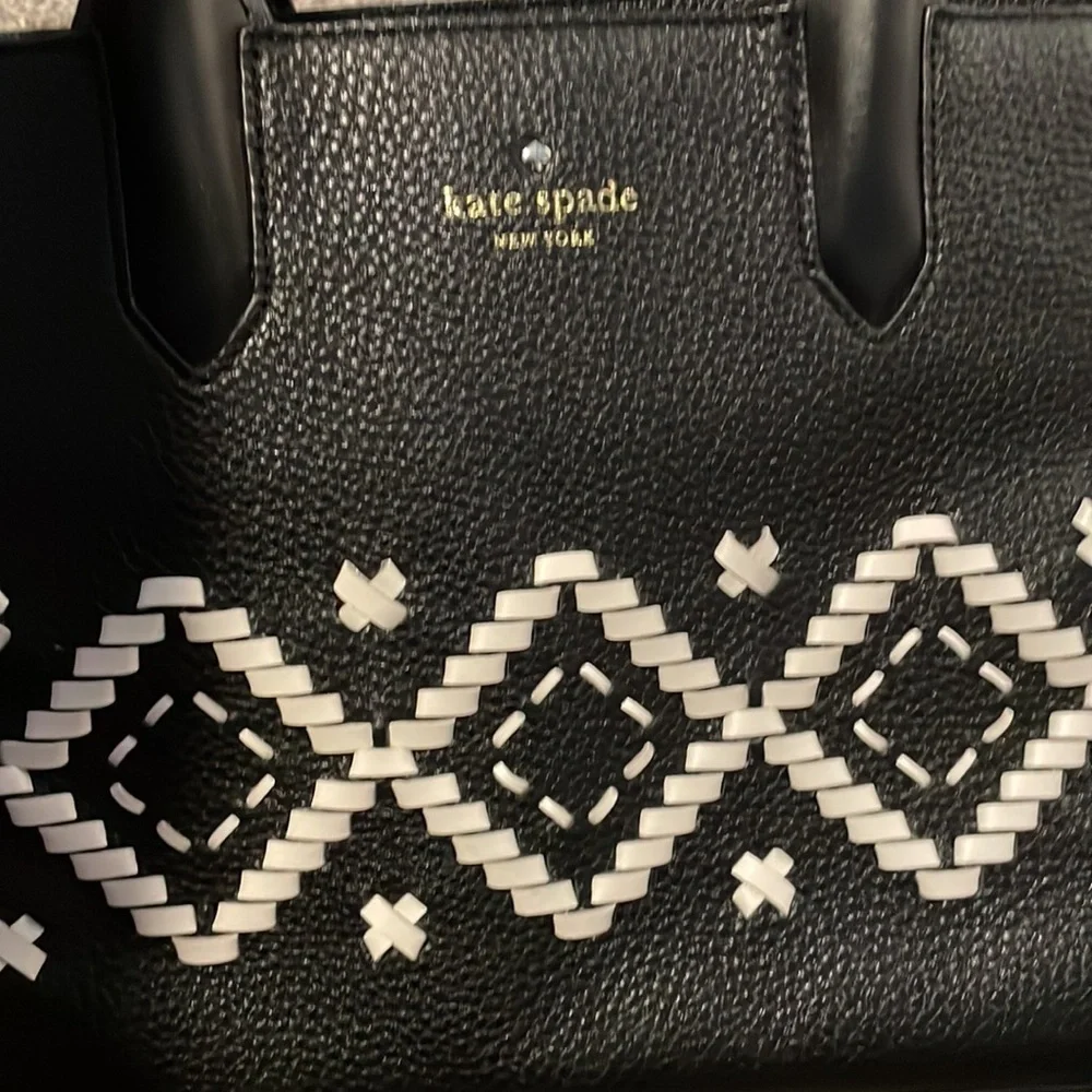 Kate Spade Merriweather Black & White Flynn Satchel